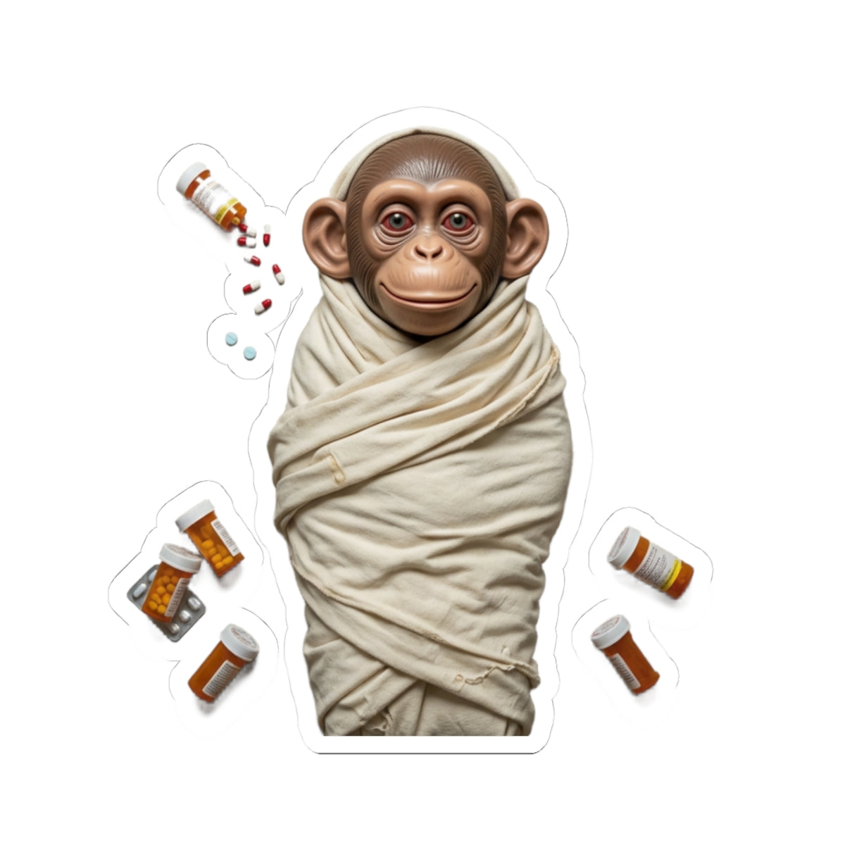 Phyco Monkey Minds Health (I DONT TAKE MEDS ANYMORE)Sticker